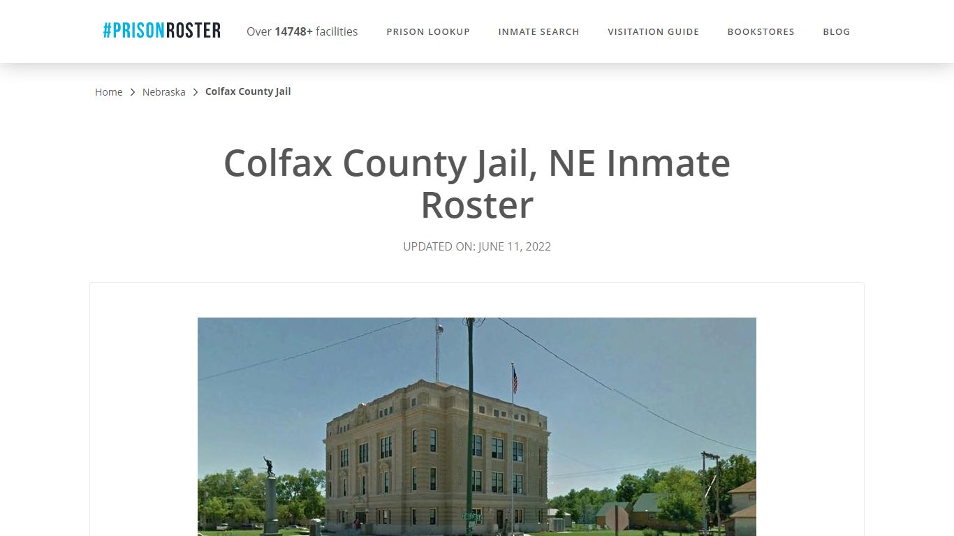 Colfax County Jail, NE Inmate Roster