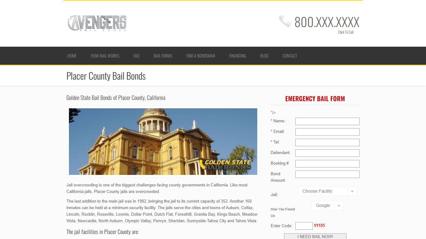 Placer County California Bail Bonds | California Bail Bond ...